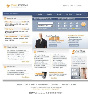 深藍企業(yè)網(wǎng)頁PSD模板 專業(yè)網(wǎng)頁與網(wǎng)站設計的利器